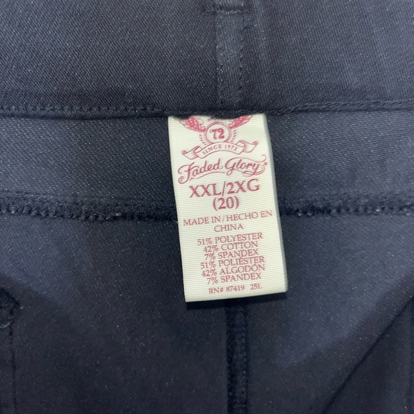 Faded Glory Black Jeggings - XXL/(20) - Picture 3 of 3